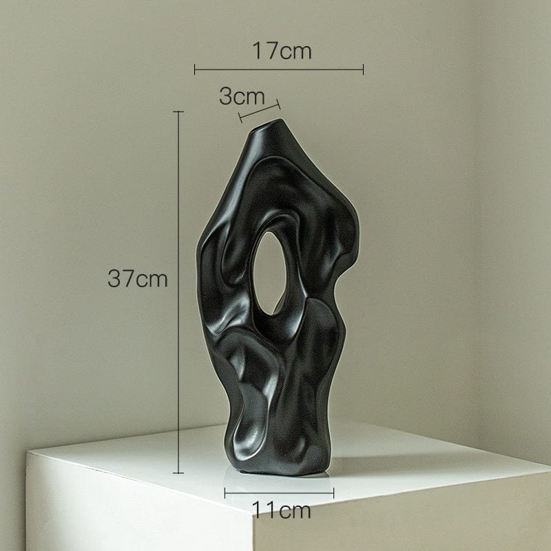 Vase noir céramique - Intérieur élégant