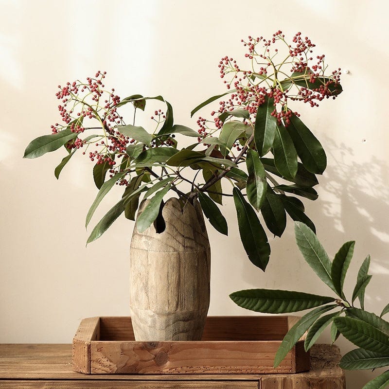 Vase en bois – charme vintage