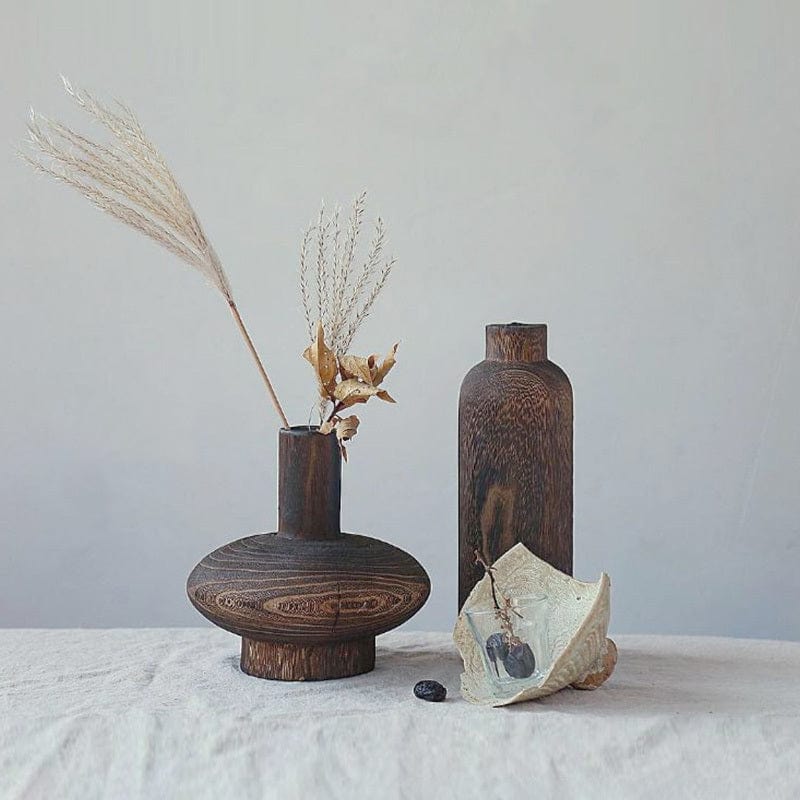 vase en bois moderne – élégance minimaliste