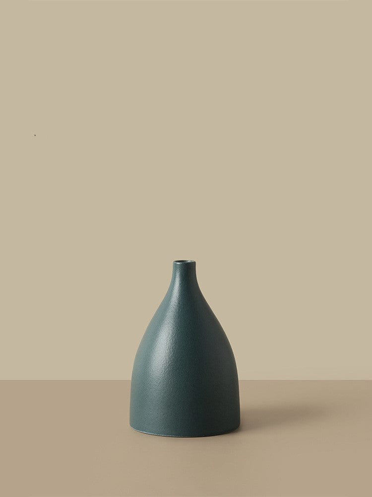 Vase en Céramique Rond Jaune et Vert pour Fleur – Finition Mate Style Moderne