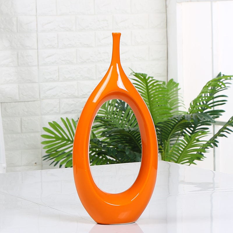 Vase moderne en céramique bleu – Design sculptural pour déco tendance