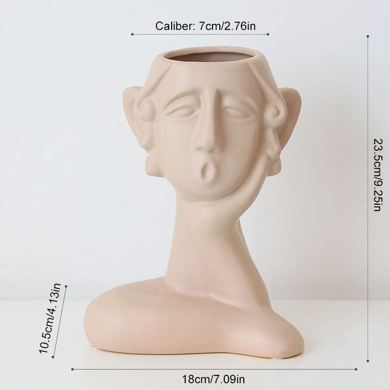 Vase Visage design – touche artistique
