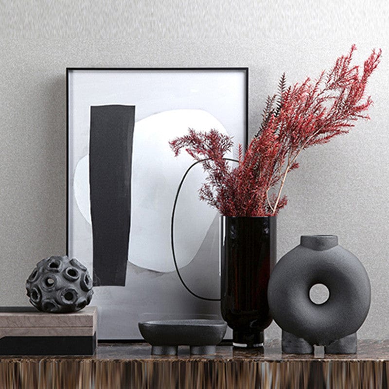 Vase en céramique noir – décoration intérieure