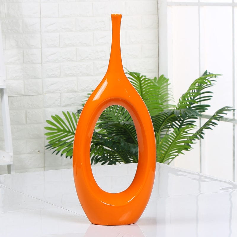 Vase moderne en céramique bleu – Design sculptural pour déco tendance