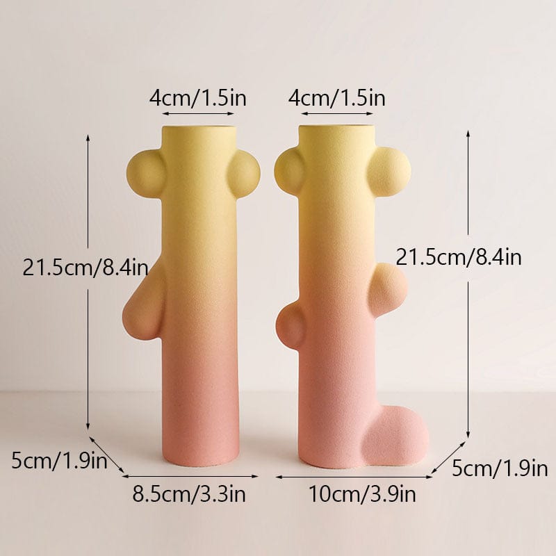 Vase en céramique design – Dégradé pastel pour touche artistique