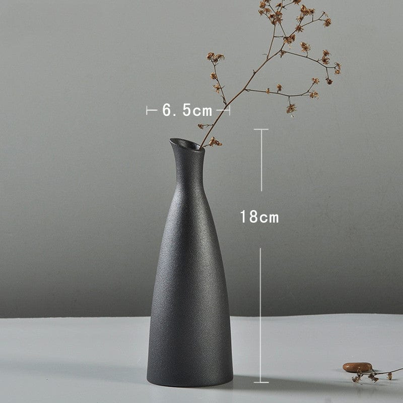 Vase noir mat design – Ensemble de formes géométriques modernes