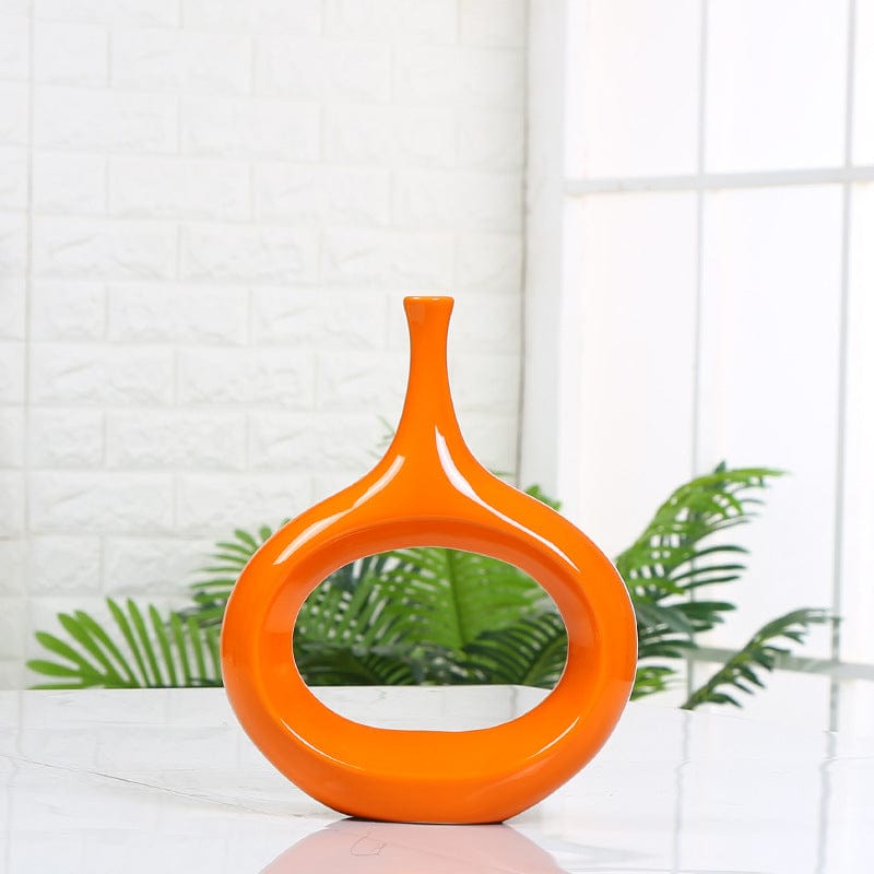 Vase moderne en céramique bleu – Design sculptural pour déco tendance