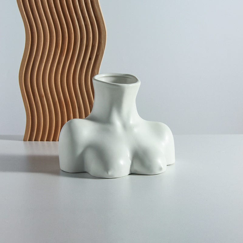 Vase visage en céramique – Buste artistique pour déco moderne