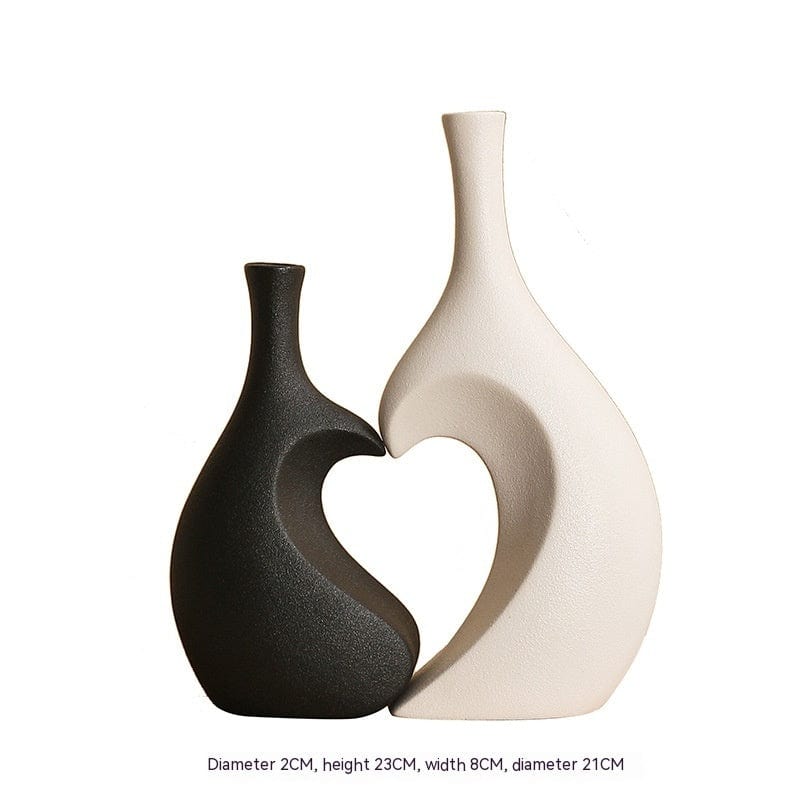 Vase céramique émaillée bicolore – Design rustique chic et naturel