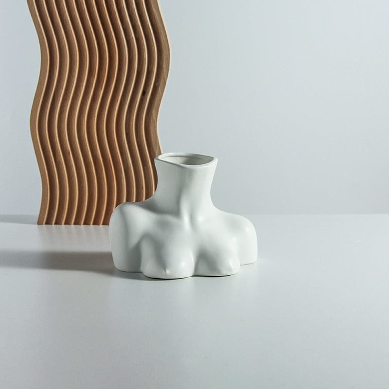 Vase visage en céramique – Buste artistique pour déco moderne