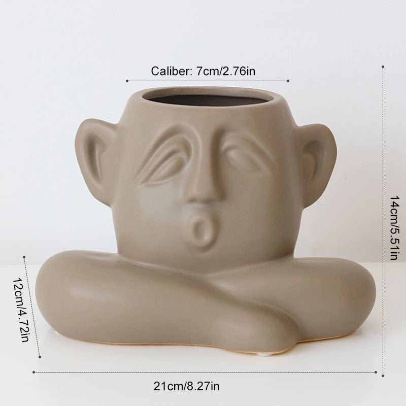 Vase Visage design – touche artistique