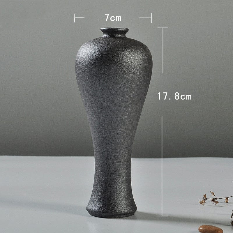 Vase noir mat design – Ensemble de formes géométriques modernes