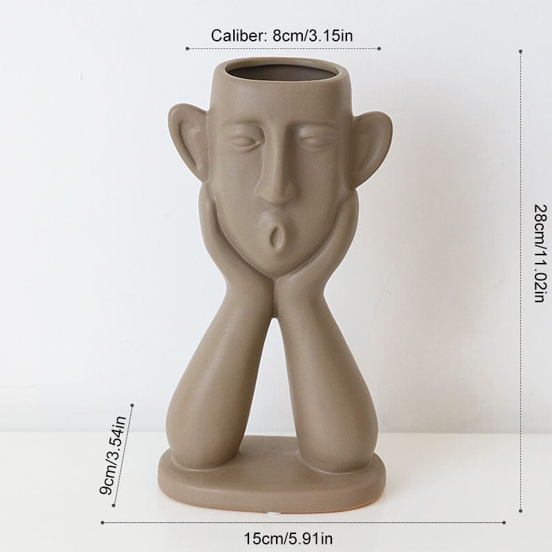 Vase Visage design – touche artistique