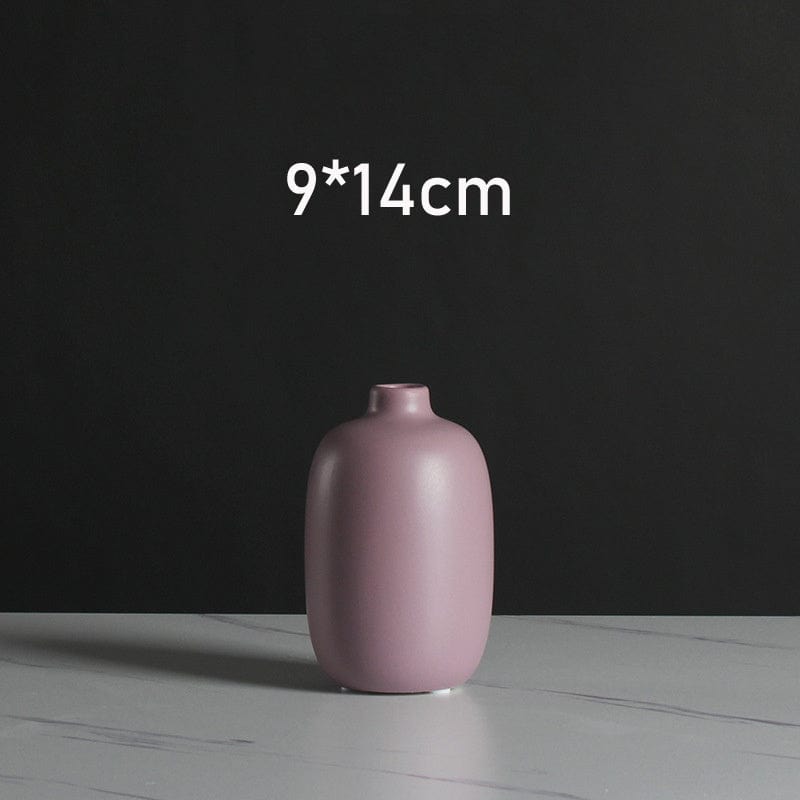 Vase mat multicolore - Formes minimalistes