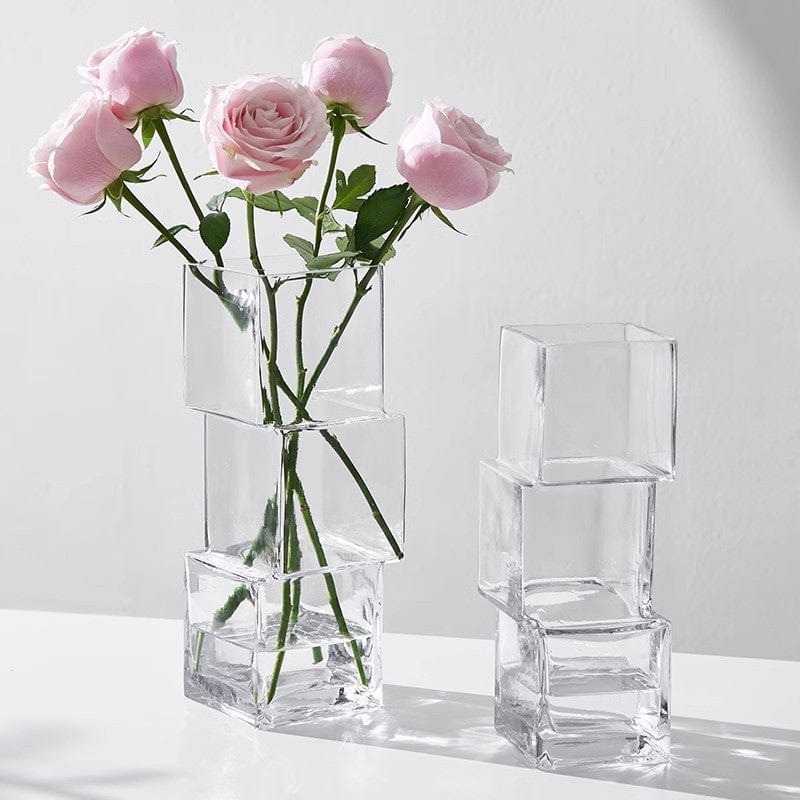 Vase en verre haut – déco salon lumineux