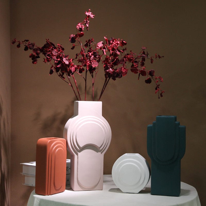 Vase en céramique – Style géométrique audacieux pour déco moderne