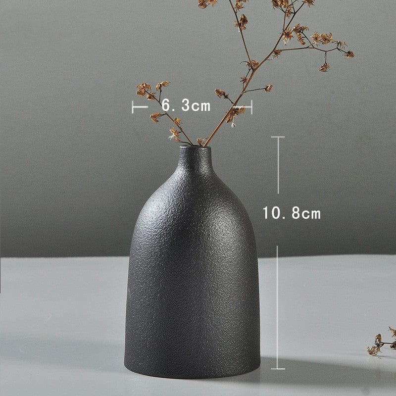 Vase noir mat design – Ensemble de formes géométriques modernes
