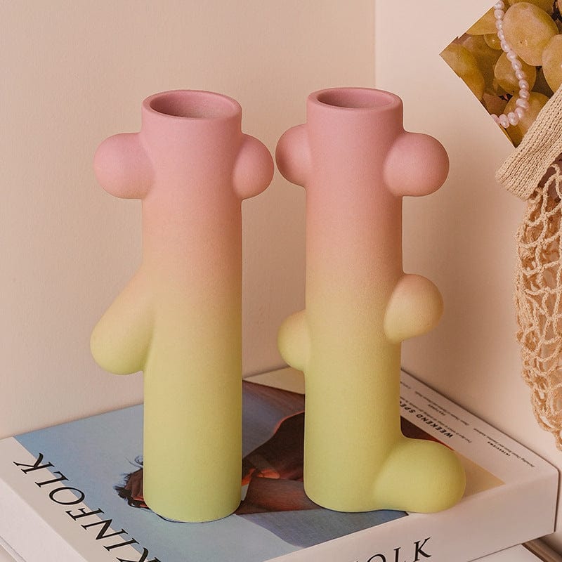 Vase en céramique design – Dégradé pastel pour touche artistique