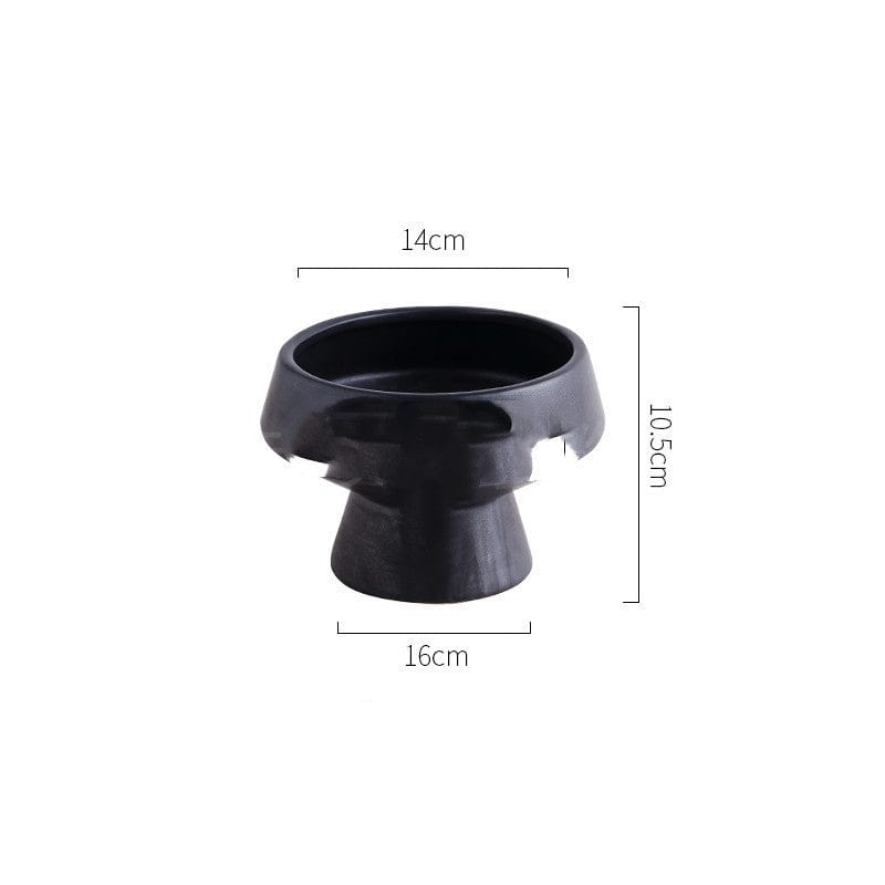 Vase céramique design noir mat – Centre de table élégant pour ambiance moderne et minimaliste