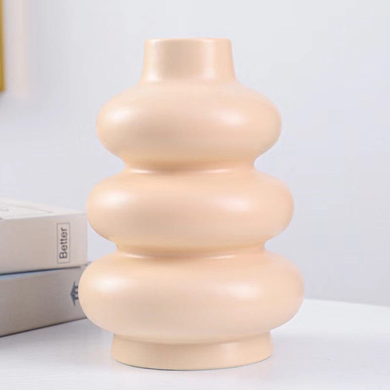 Vase céramique ondulé design – Élégance sculpturale dans votre salon