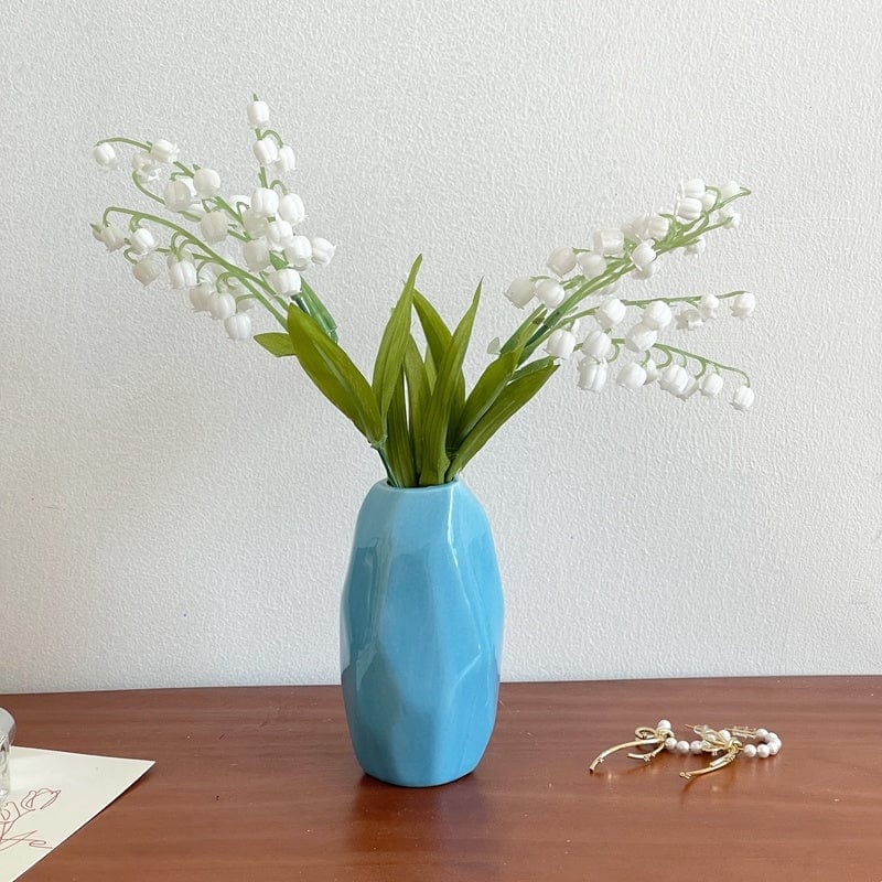 Vase céramique coloré rayé – Éclat printanier pour déco joyeuse et fraîche
