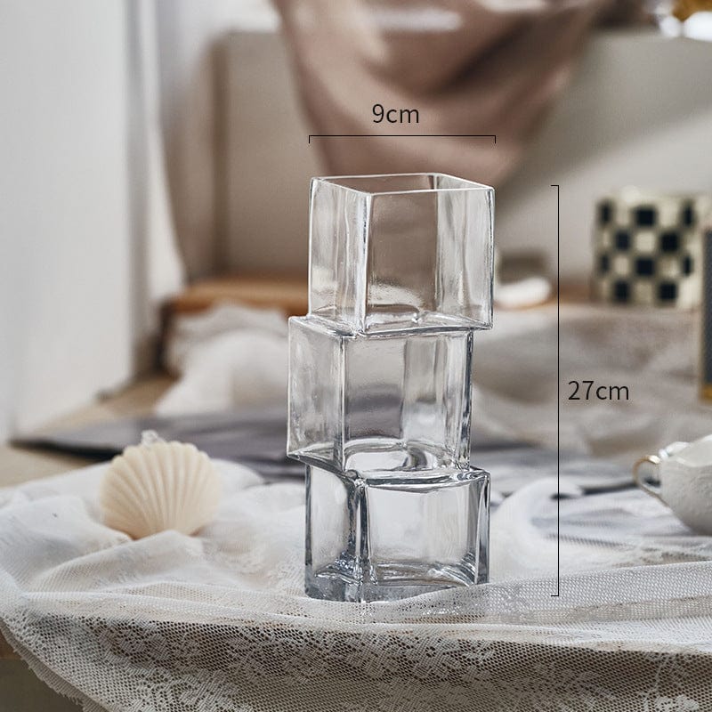 Vase en verre haut – déco salon lumineux