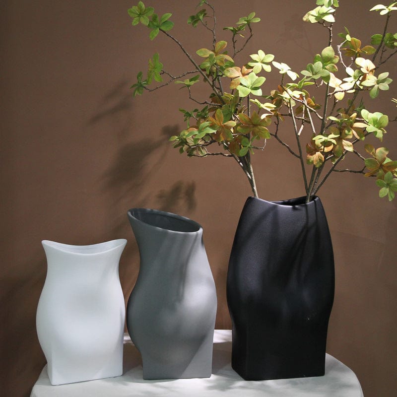 Vase en céramique style sculpture – Élégance moderne pour salon