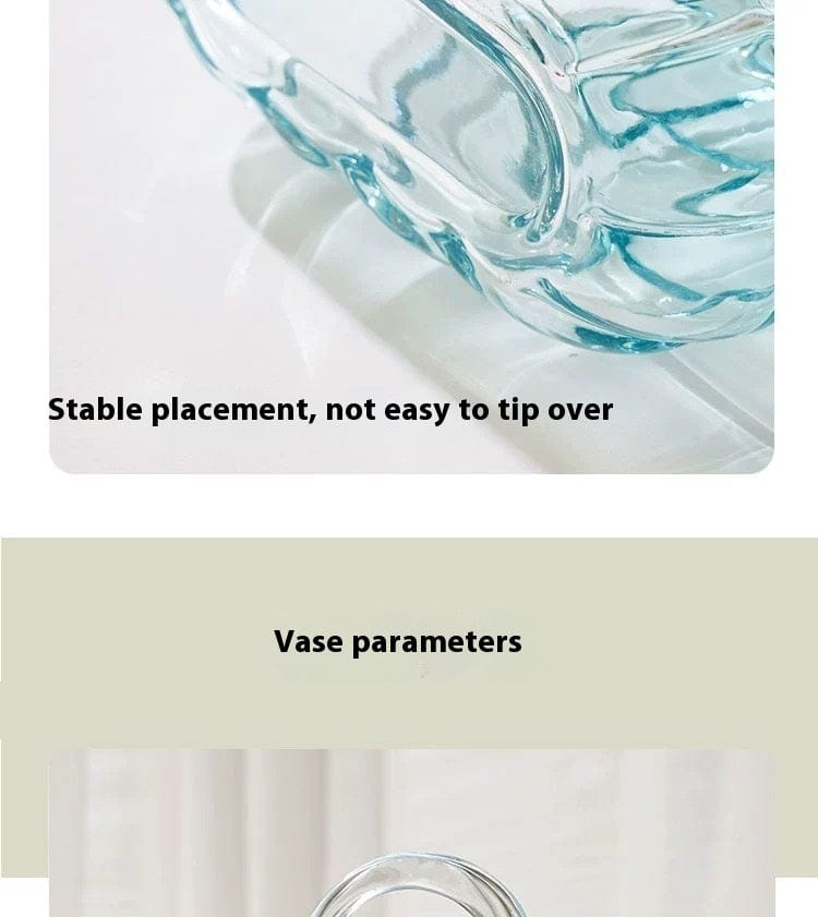 Vase en verre design sac – déco salon lumineux