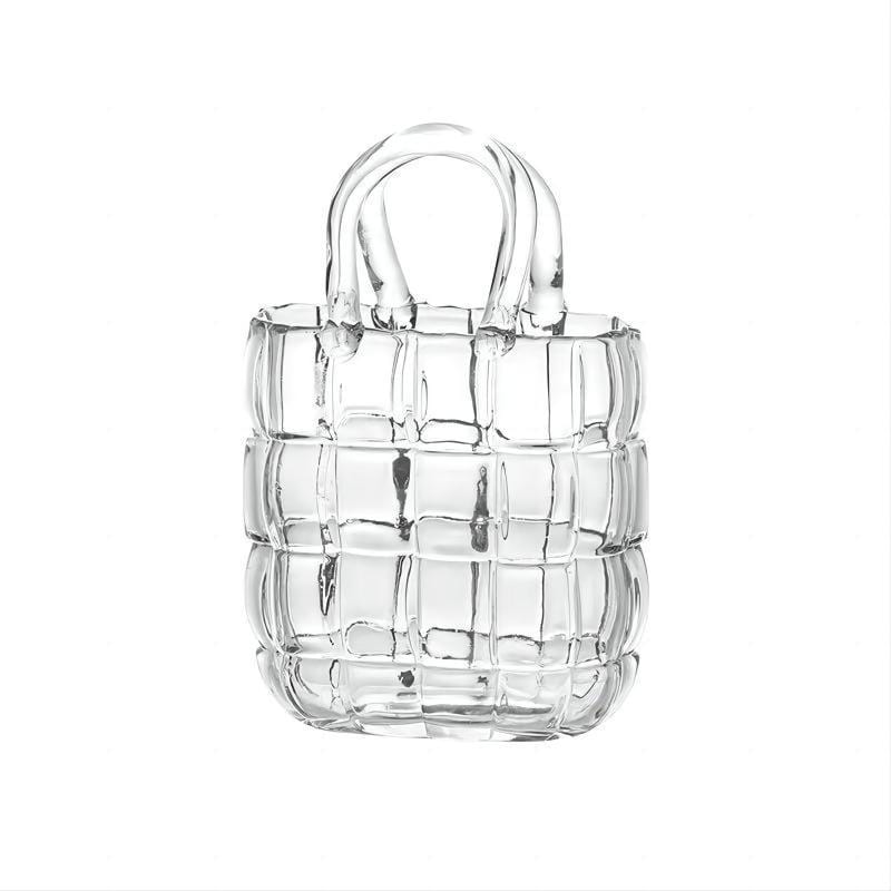 Vase en verre design sac – déco salon lumineux