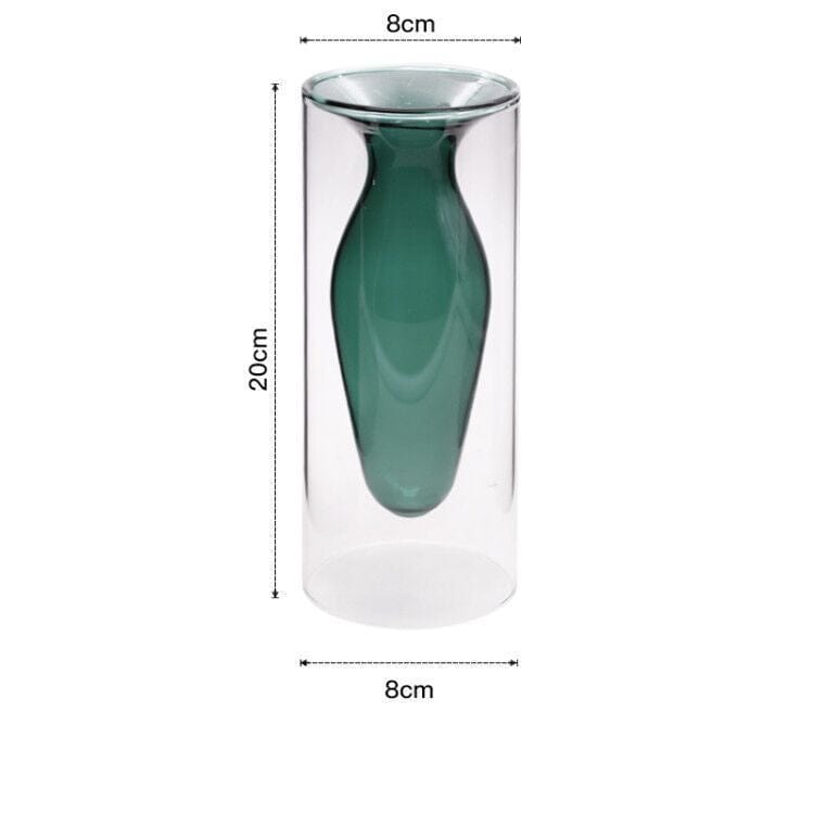 vase en verre haut – déco salon lumineux