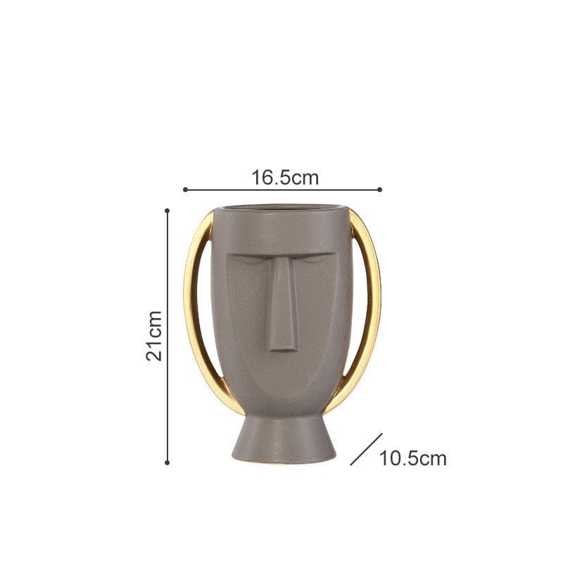 Vase en céramique style visage – intérieur moderne