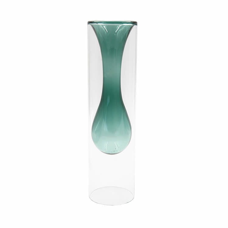 vase en verre haut – déco salon lumineux