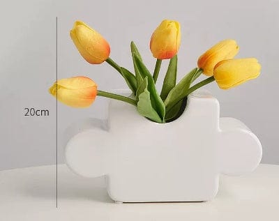 Vase moderne en céramique bleu – Design sculptural pour déco tendance