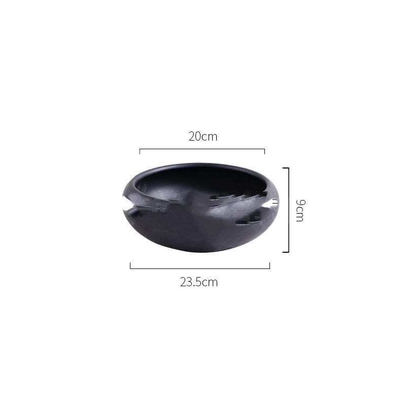 Vase céramique design noir mat – Centre de table élégant pour ambiance moderne et minimaliste