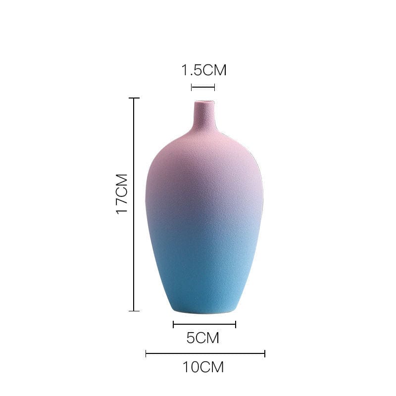 Vase céramique dégradé pastel – Harmonie poétique pour votre intérieur