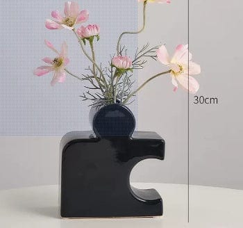 Vase moderne en céramique bleu – Design sculptural pour déco tendance
