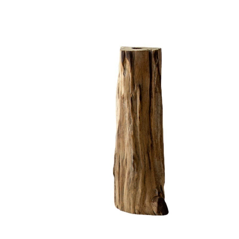 Vase en bois ocre – style contemporain