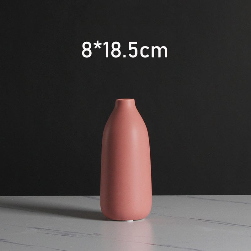 Vase mat multicolore - Formes minimalistes