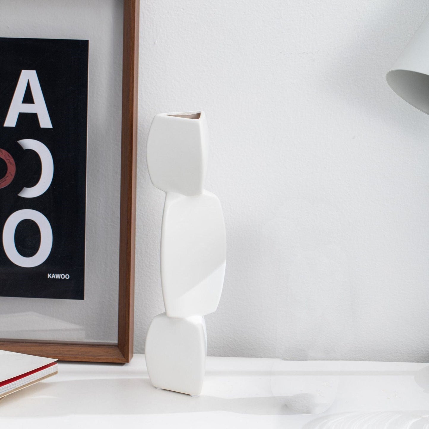 Vase céramique design empilé – Élégance sculpturale pour déco contemporaine