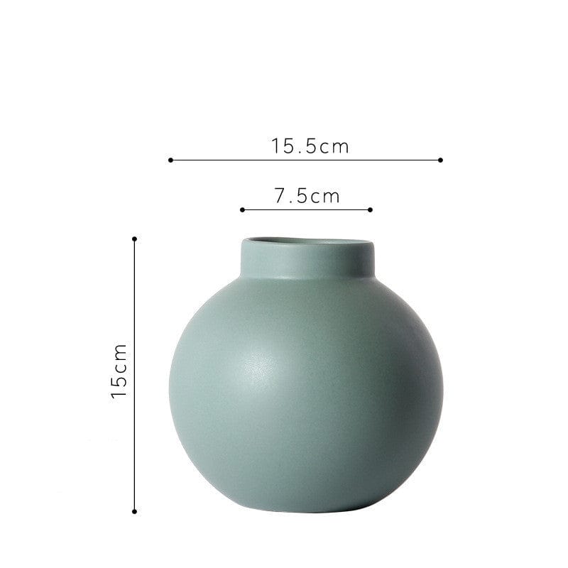 Vase rond mat – Céramique pastel minimaliste pour intérieur apaisant