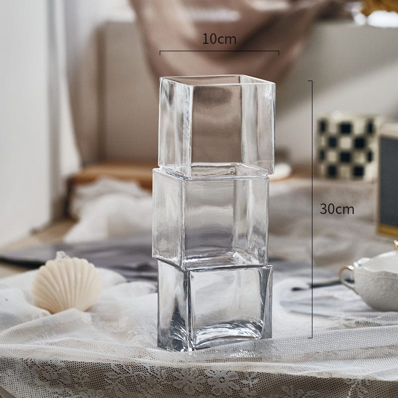 Vase en verre haut – déco salon lumineux