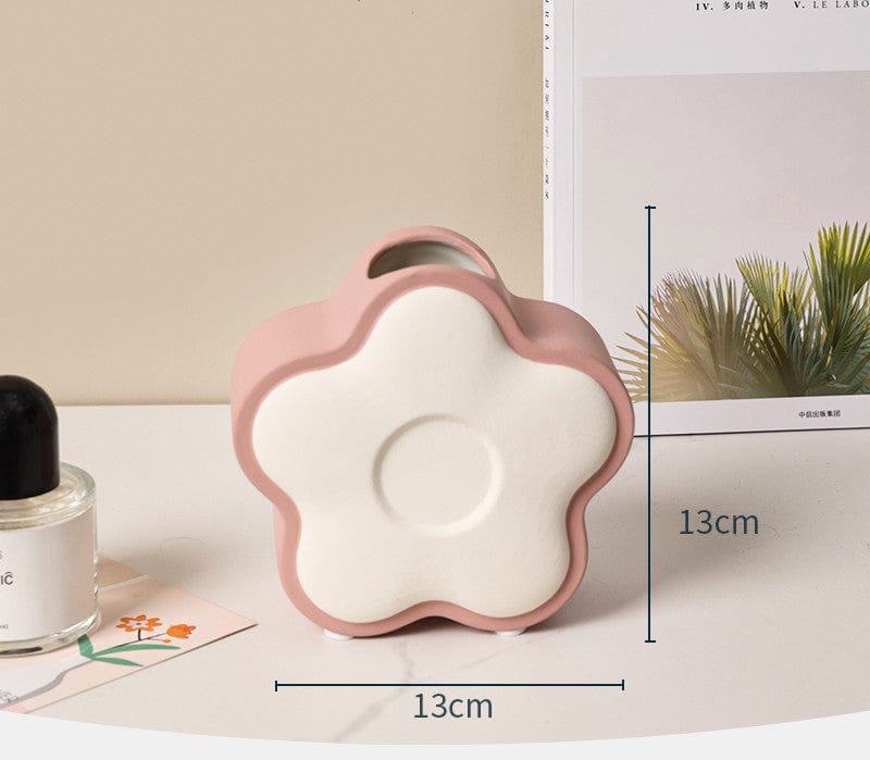 Vase céramique design - Fleur ludique pour déco joyeuse