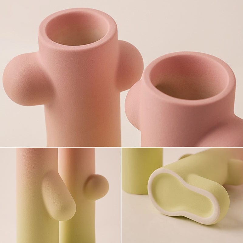 Vase en céramique design – Dégradé pastel pour touche artistique