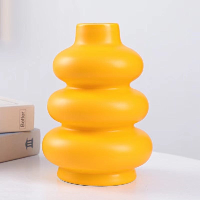 Vase céramique ondulé design – Élégance sculpturale dans votre salon