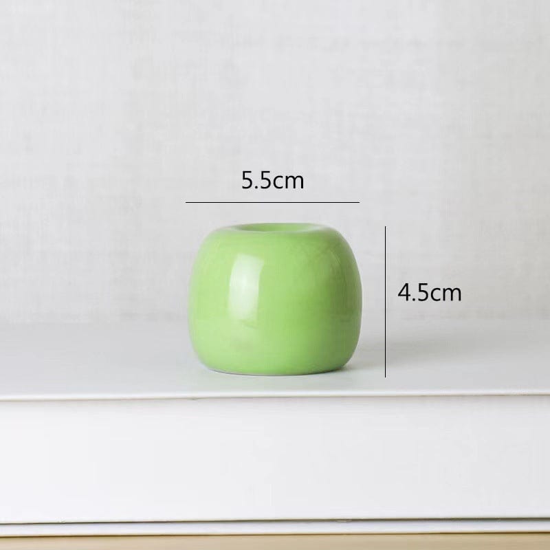 Mini vases ronds en céramique colorée – Déco moderne minimaliste
