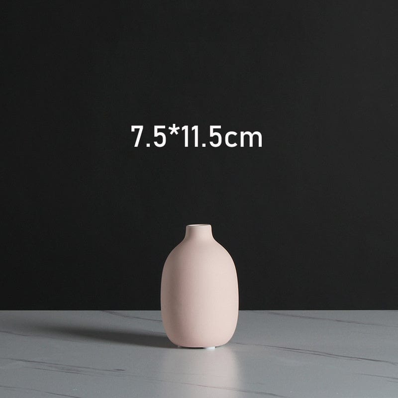 Vase mat multicolore - Formes minimalistes