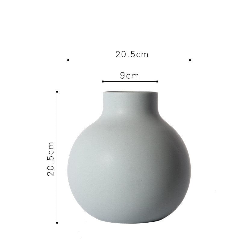 Vase rond mat – Céramique pastel minimaliste pour intérieur apaisant