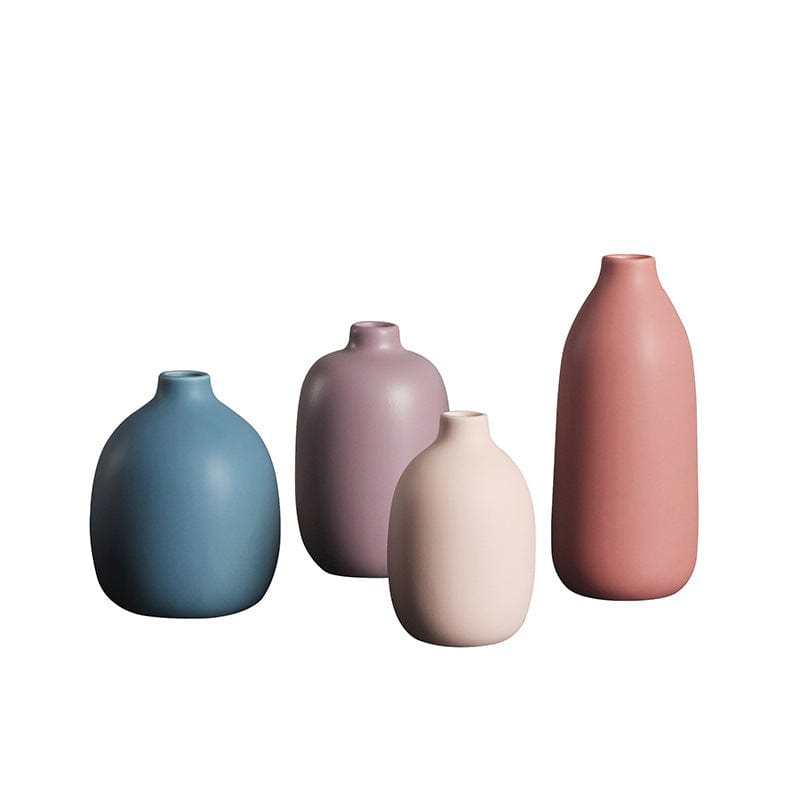 Vase mat multicolore - Formes minimalistes