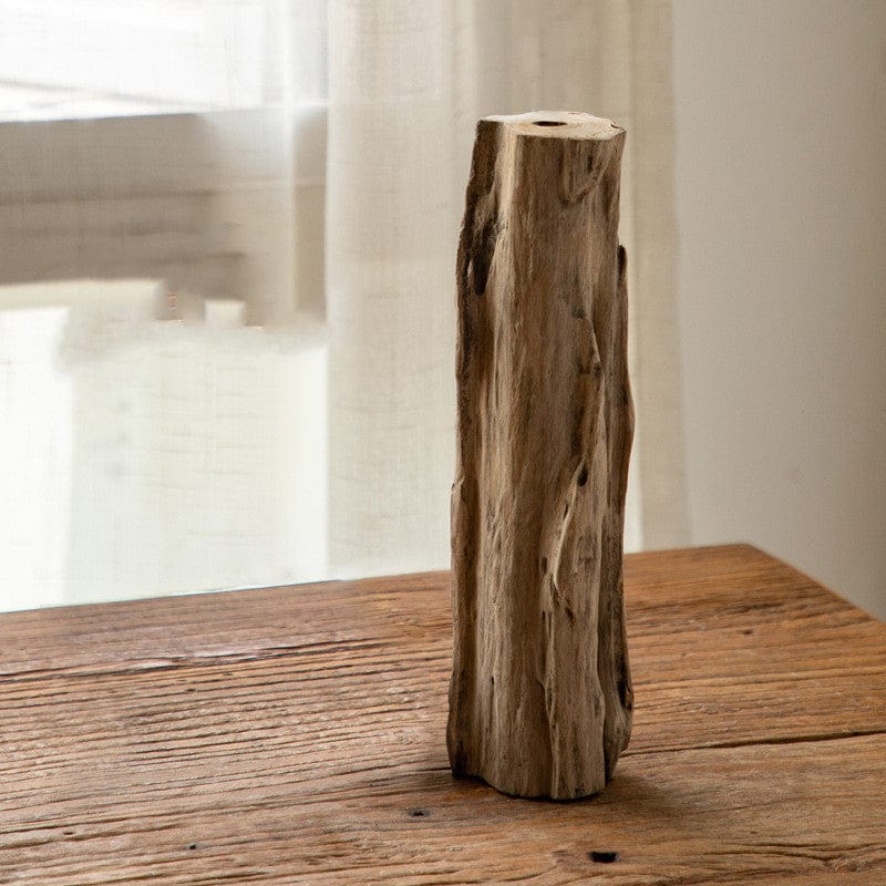 Vase en bois ocre – style contemporain