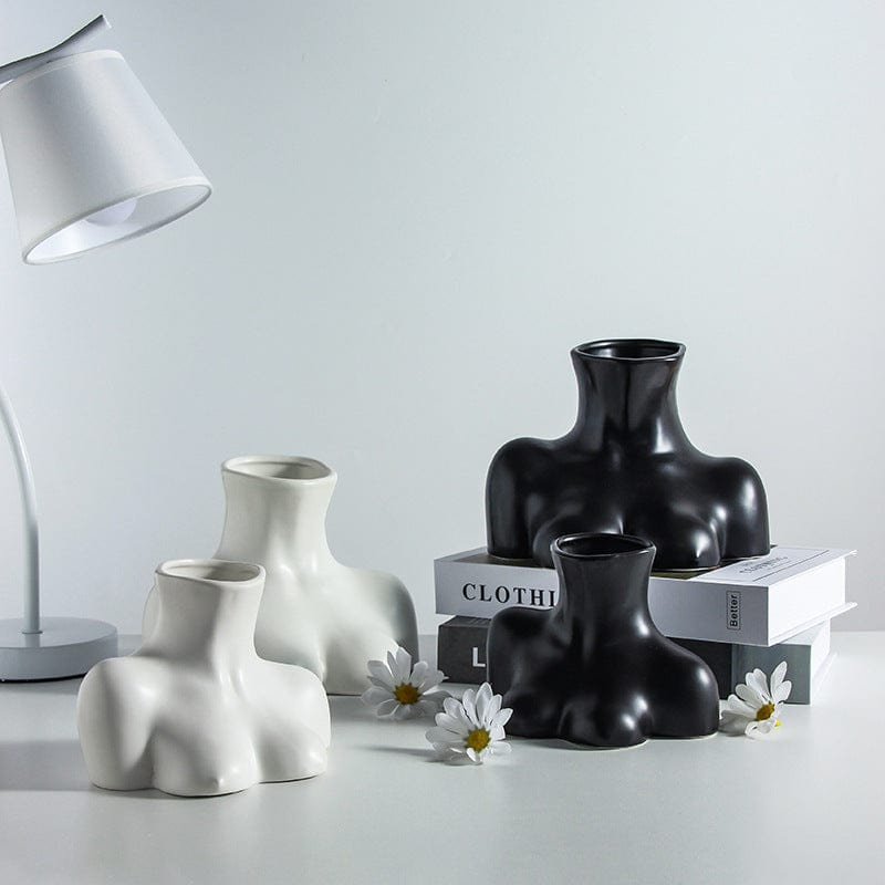 Vase visage en céramique – Buste artistique pour déco moderne